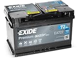 Exide EA722 Premium Carbon Boost Autobatterie 12V 72Ah 720A