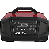 AEG 158009 Werkstatt-Ladegerät WM Ampere für 6 und 12 Volt Batterien, mit Autostart-Funktion, CE, IP 20, 15 A