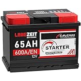 LANGZEIT Autobatterie 12V 65Ah Starterbatterie ersetzt Batterie 60Ah 55Ah 56Ah 61Ah 62Ah 63Ah 64Ah